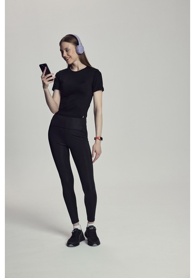 Scorp Lyra Kadın Crop Bambu Tişört Siyah Standart