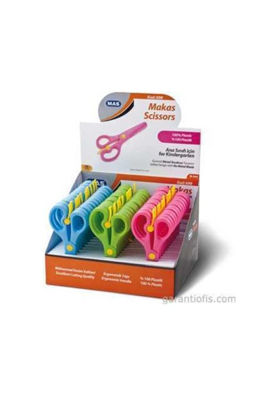 Anaokulu Makas, El İşi Makası, % 100 Plastik, Farklı Renklerde, Çocuk Makası