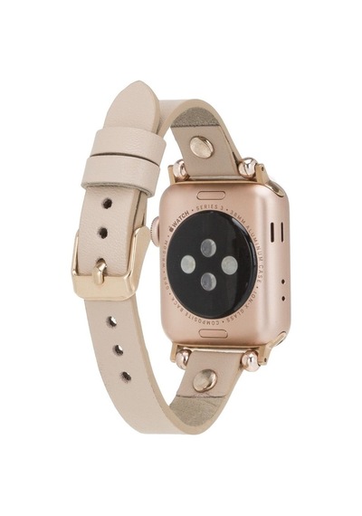 Apple Watch Uyumlu Deri Kordon 42-44-45mm Rt Erc3 Bej Diğer