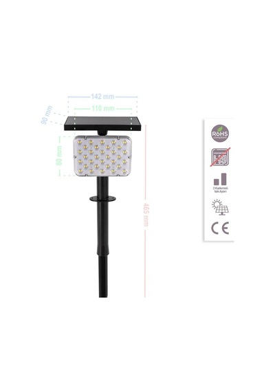 Ack Solar Led Çim Armatürü Kazikli 8w/h 3000k Ag60-01801