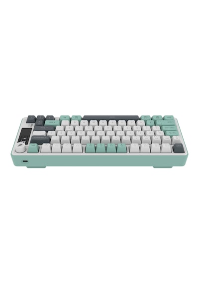 Hawk Gaming Hk255 Membrane Lcd Rgb Kablosuz/bluetooth Gri Yeşil %75 Türkçe Gaming Klavye