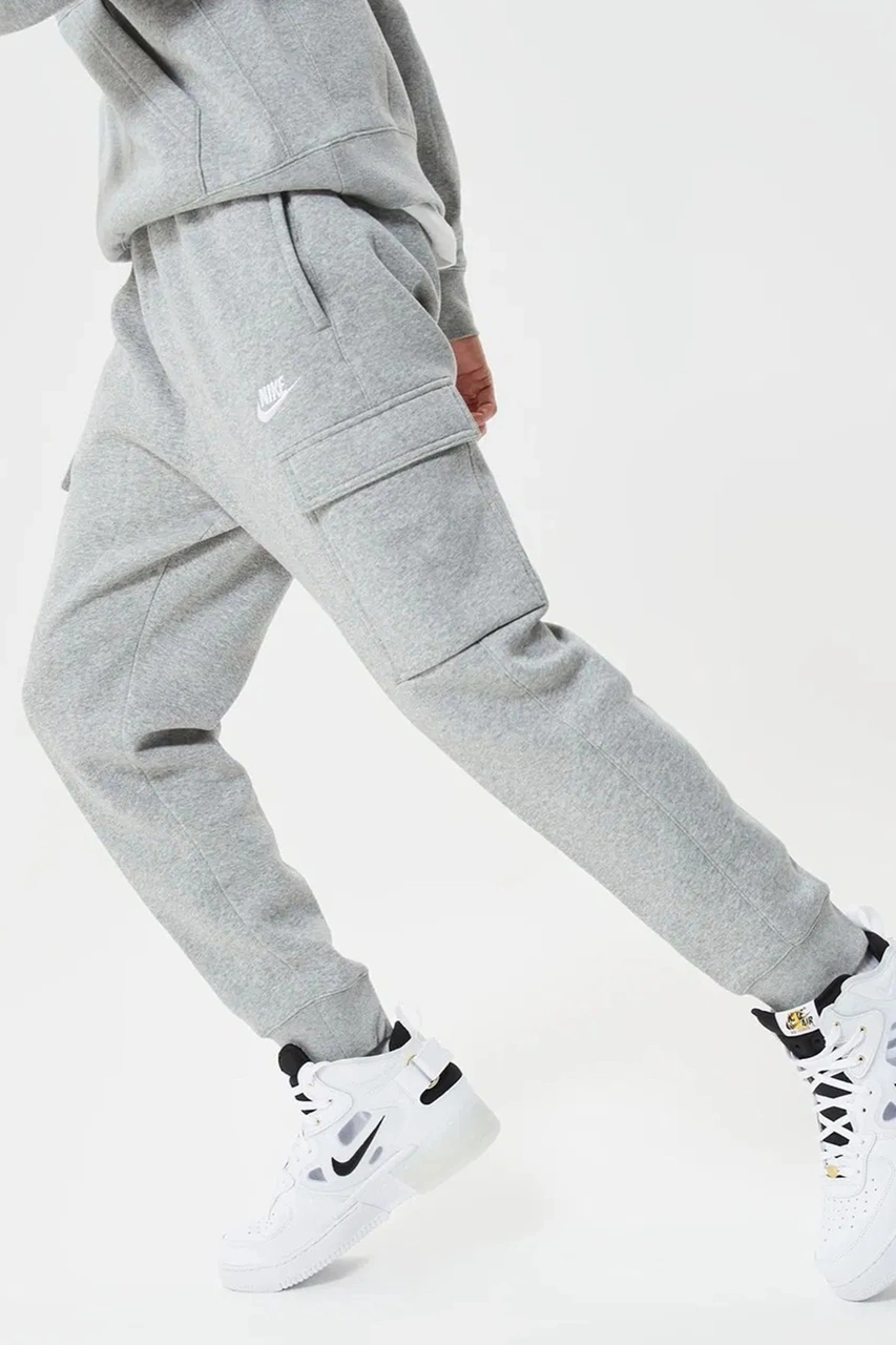 Nike Sportswear Club Fleece Taper Leg Sneaker Length Cargo Pant Erkek Pamuklu Kargo Eşofman Altı Gri Gri