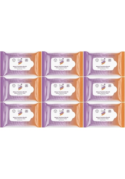 Lux Makyaj Temizleme Mendili Havlu 180 Yaprak 9pk 20