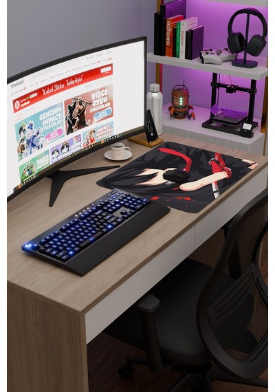 Akame Ga Kill Anime V5 - 48x40 Xl Gaming Kauçuk Kaymaz Taban Mouse Pad Fare Altlığı