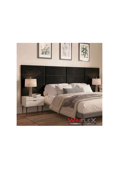 Winflex 25x50cm Dikdörtgen Kumaş Kaplı Akustik Panel- 1 Adet Siyah