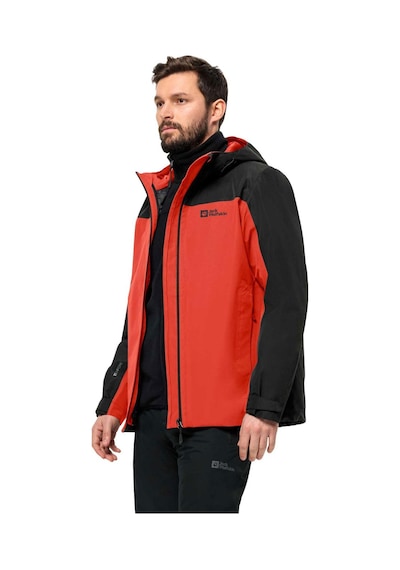 Jack Wolfskin Taubenberg 3ın1 Erkek Su Geçirmez Outdoor Mont Kırmızı
