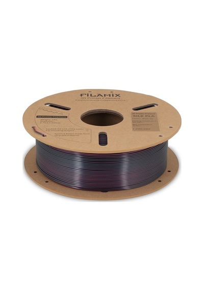 Filamix Silk Siyah Kırmızı Pla Filament 1.75mm 1kg - İpek Parlak Seri
