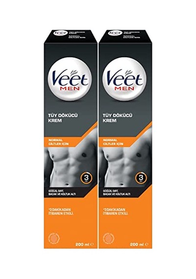 Veet Men Tüy Dökücü Krem Erkeklere Özel, 2 X 200 Ml
