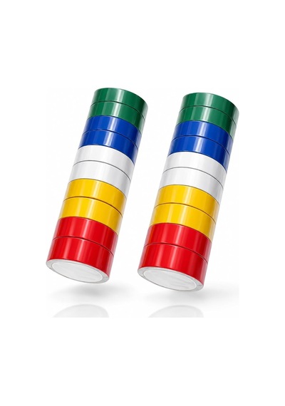 20 Adet Renkli Elektrik Bandı Pvc İzole Bantı