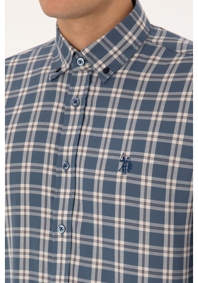 U.s. Polo Assn. Erkek Açık Lacivert Gömlek Desenli 50308578-vr059 Acık Lacıvert