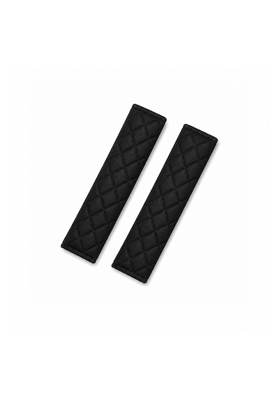 Microcase Kapitone Desen Emniyet Kemeri Ve Askılık Omuzluk Kılıfı Yumuşak Elyaf Dolgu Malzeme Cırtlı Tasarım Siyah 2 Adet 50 Cm Al5670