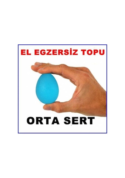 Silikon EL EGZERSİZ TOPU Mavi: Orta Sert