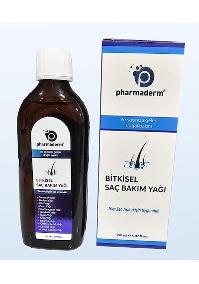 Pharmaderm Bitkisel Saç Bakım Yağı 150 Ml