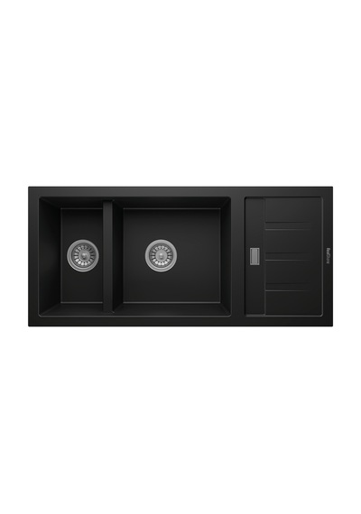 P024 Artemis 1.5 Göz Damlalıklı Granit Evye 1000 460 Mm Siyah İsimdebelirtilmiş