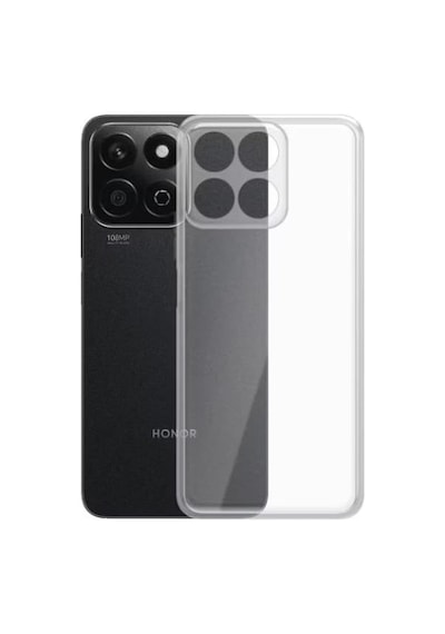 Kvy Honor X7d Kamera Korumalı Süper Silikon Kılıf Şeffaf