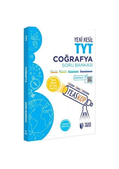Teaskop TYT Coğrafya Soru Bankası -  Teas Press Eğitim
