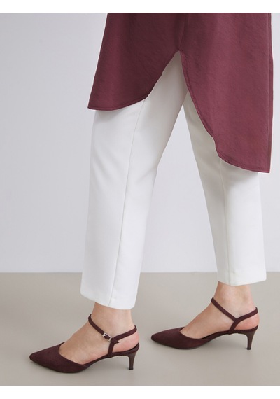 Lcwaıkıkı Classic Bordo Oversize Kadın Gömlek Tunik