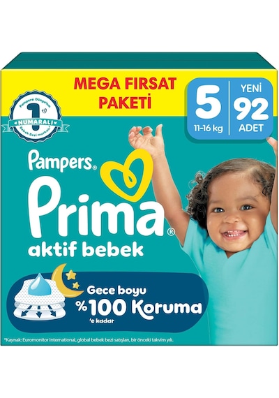 Aktif Bebek Mega Fırsat Paketi 5 Beden 92 Adet