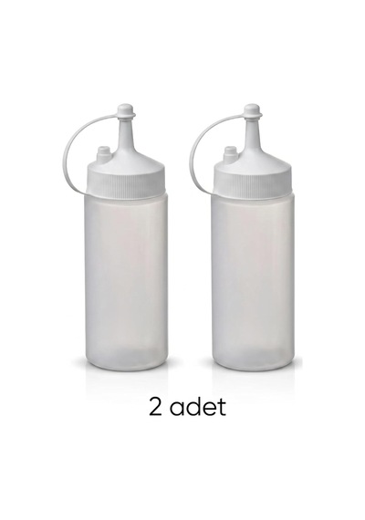 Grılltıder Sos Şişesi, Beyaz-şeffaf, 200 Ml 2 Adet Çok Renkli
