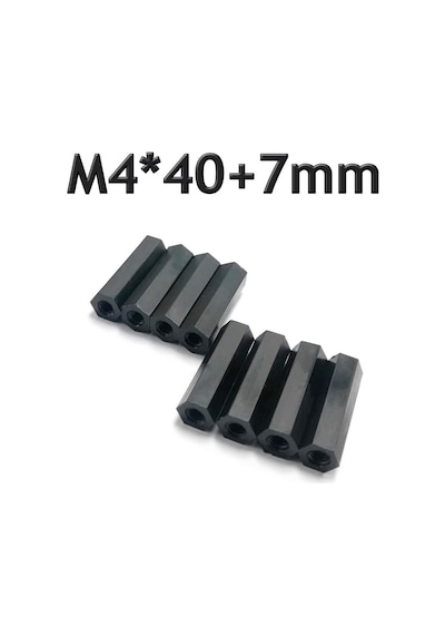 Koodmax-M4 X 40Mm Plastik Aralayıcı Distans M4*40+7Mm - Dişi * Dişi