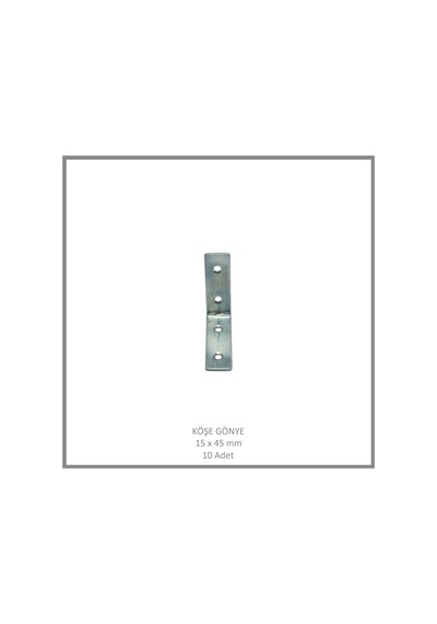 Köşe Gönye, Sac Gönye, 15 X 45 Mm 10 Adet Metalik