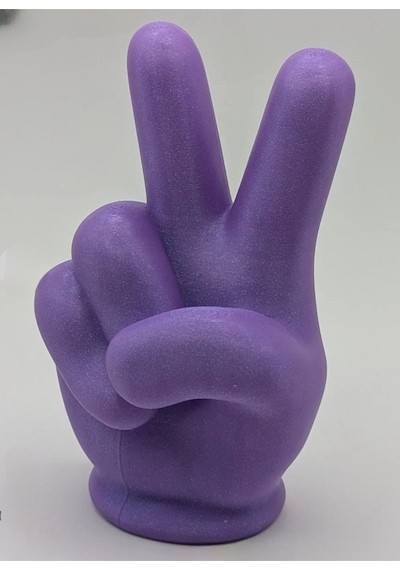 Eğlenceli 3d Baskı Peace İşareti - Mor, Siyah Ve Beyaz Seçenekleriyle 9 X 13