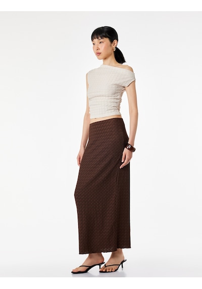 Koton Bürümcük Kumaş Dokulu Slim Fit Midi Kalem Etek Kahverengi 6sak10299ek Kahve Koton Bürümcük Kumaş Dokulu Slim Fit Midi Kalem Etek Kahverengi 6sak10299ek Kahve
