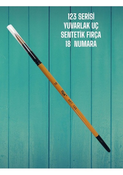 18 Numara 123 Serisi Yuvarlak Uç Fırça Sentetik Kıl