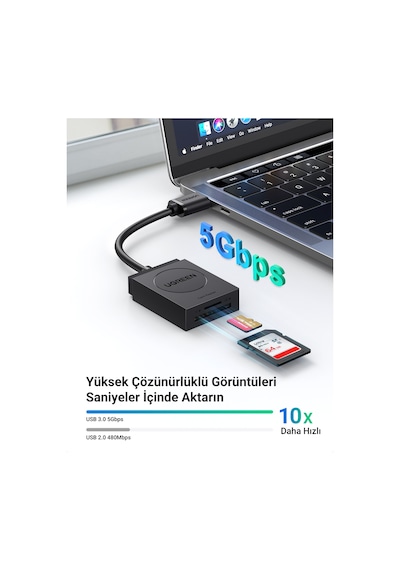 Ugreen 2-in-1 Usb 3.0 Sd/tf Kart Okuyucu, 20250