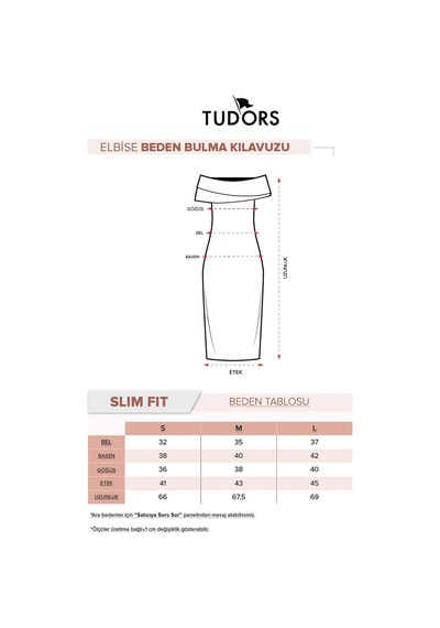 Tudors Kadın Slim Fit Dar Kesim Straplez Siyah Midi Elbise-33585 Siyah