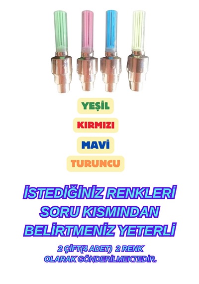 Belkis Bisiklet Sipob Işığı 2 Çift 4 Adet Hareket Sensörlü Sibop Işık Led Işıklı Bisiklet Çok Renkli