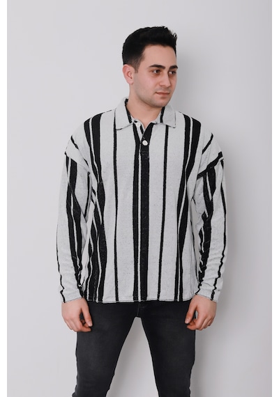 Fk Fashion Fkfashion Polo yaka sweatshirt22FK01013 Siyah