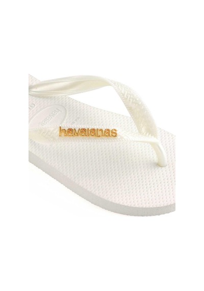 Logo Metallic Beyaz Terlik 4127244-0001-2095 Beyaz