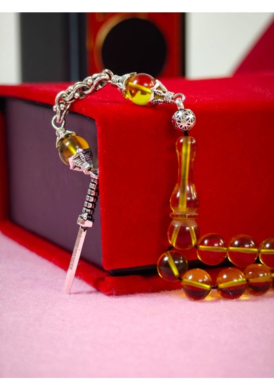 Ateş Kehribar Tesbih Bilek Boy 8 Mm Usta İşçilikli Orjinal Kehribar Küre Kesim Bilek Boy Kişiye Özel İsimli Altın - Beyaz Ateş Kehribar Tesbih Bilek Boy 8 Mm Usta İşçilikli Orjinal Kehribar Küre Kesim Bilek Boy Kişiye Özel İsimli Altın - Beyaz