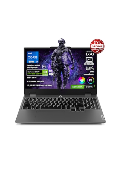 Lenovo LOQ 15IRX10 83JE00JQTR i7-13650HX 16 GB 1 TB SSD 8GB RTX5060 15.6" Free Dos Dizüstü Bilgisayar