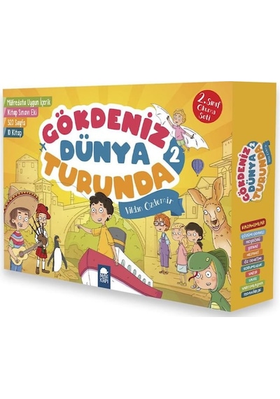 Gökdeniz Dünya Turunda 2 - 2. Sınıf Okuma Seti - 10 Kitap Takım - Vildan Özdemir - Mavi Kirpi