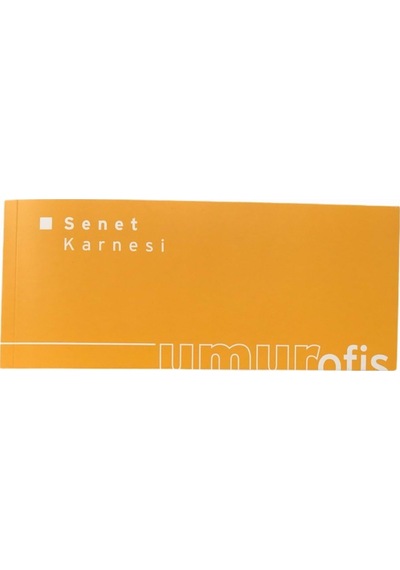 Umur Senet Karnesi 40 Yaprak