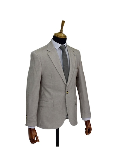 Erkek Tek Spor Ceket Çift Yırtmaçlı Bgl-st03982 Bej