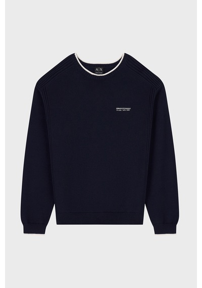 Armani Exchange Pamuk Karışımlı Regular Fit Bisiklet Yaka Kazak Erkek Kazak Xm003009 Af28775 Ub101 Lacivert Armani Exchange Pamuk Karışımlı Regular Fit Bisiklet Yaka Kazak Erkek Kazak Xm003009 Af28775 Ub101 Lacivert