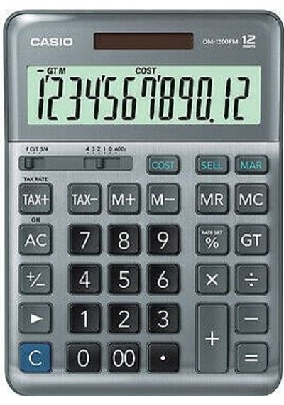 Casio Dm-1200Fm Masa Tipi 12 Hane Hesap Makinesi