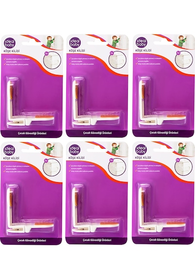 İdeal Baby Köşe Kilidi 6'lı Set - Standart