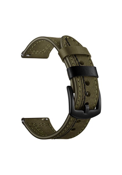Huawei Watch Gt 3 46mm Uyumlu Krd-19 Deri Ucy Kordon-yeşil