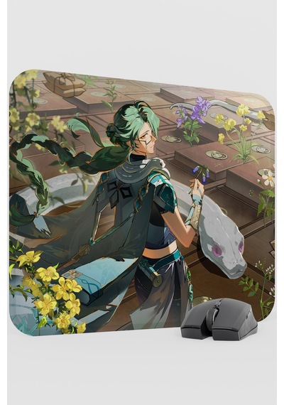 Baizhu Genshin Impact Anime Gacha V4 - 48x40 Xl Gaming Mouse Pad Fare Altlığı