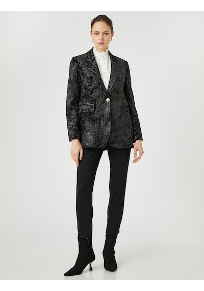 Koton Melis Ağazat X Koton - Pırıltılı Kadife Blazer Ceket Siyah 3wak10301ek 3WAK10301EK999 Siyah Koton Melis Ağazat X Koton - Pırıltılı Kadife Blazer Ceket Siyah 3wak10301ek 3WAK10301EK999 Siyah