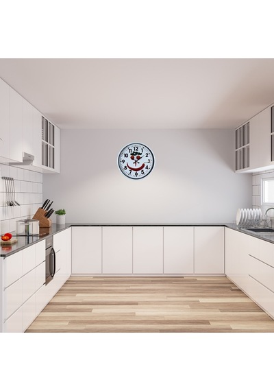 Büro Ev Ofis Hediyesi İçin 36cm Beyaz Şe Gülümse Duvar Saati Diğer
