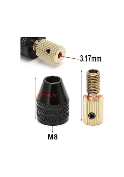 Motor Için Otomatik Mandren 3.17Mm Ve 2.4Mm Kaplinli Proje Ödev 374581496