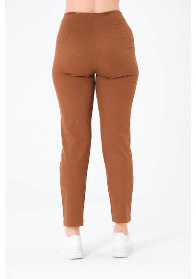 Sortie Collection Tek Düğmeli Gabardin Pantalon Kahverengi