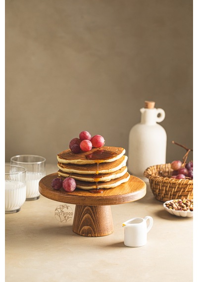 Justwood 2 Li 2 Katlı Kek Stantı Ve 20 Cm Mini Kurabiye Pasta Sun