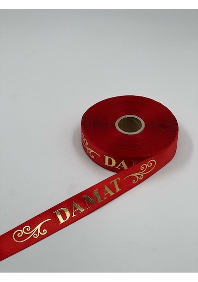 Damat Baskılı Kol Kurdelesi - Kırmızı - 1 Top - 50 Metre Diğer