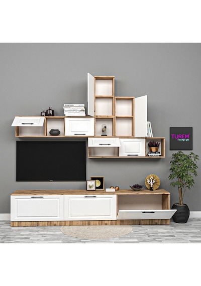 Geometrik Membran Tv Ünitesi Mdf Siyah Geometrik Membran Tv Ünitesi Mdf Siyah